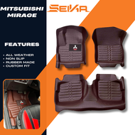 Mitsubishi Mirage G4 car mat 2012-2025 5D Diamond Deep Dish Toyota Car Accessories Mitsubishi Mirage