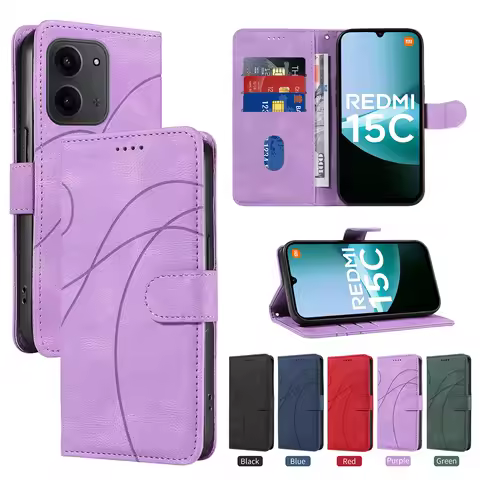 For Redmi 15C 15 Wallet Luxury Leather Magnetic Flip Phone Case For Xiaomi Redmi 15 15C 4G 5G Xiaomi