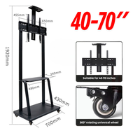Heavy Duty 32-70 Inch TV Stand with 360° Rotating Wheels and Universal Casters Portable Floor TV Hol