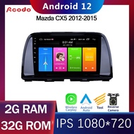 Acodo Android รถวิทยุสำหรับ Mazda CX5 CX-5 CX 5 2012-2015 2din Android 12 iPS DSP หน้าจอพร้อม RAM 2G 4G ROM 32G 64G แยกหน้าจอ WiFi GPS YouTube ปลั๊กตรงและหน้ากาก