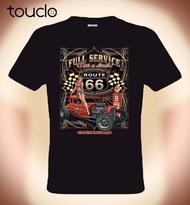 Gearhead Rockabilly T-shirt, Route 66 Full Service New Arrival T Shirt Casual Men Clothing Nerd T Shirts XS-6XL