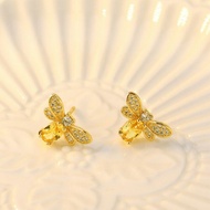 S925 Golden Bee Silver Earrings