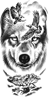 Best Friend Tattoos,Flying Eagle Dog,Dog Tattoos,Lasts 1-2 Weeks,Resilience,Real Tattoo Look,Water-R