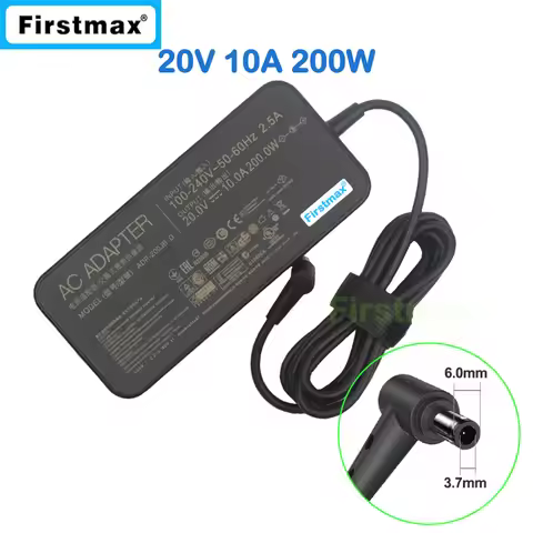 20V 10A for Asus 200W Charger TUF Gaming F15 FX506HM FX566HM FX706HM FX516PM FX516PR FA506QM Laptop 