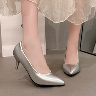 high heels heels for women 3-5cm Professional Shallow Mouth Dress 7cm High Heels