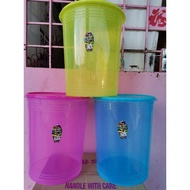 BEKAS PLASTIK/BEKAS KEREPEK/TONG PLASTIK/BALANG PLASTIK/Applelady Round Container/Bekas Bulat