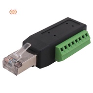 RJ45 Screw Terminal Connector RJ45 Solderless 8-Pin Terminal Block Adapter