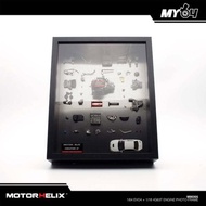 [MOTORHELIX] MH64-M90305 : 1:64 EVO4 + 1:18 4G63T Engine Photo Frame