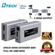 DTECH HDMI EXTENDER 2 OUTPUT VIA UTP LAN CAT5 CAT6 50 Meters M