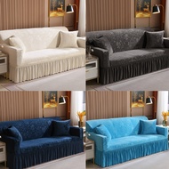 1/2/3/4 Seater Sofa Cover 7 Colors Bicolor Stripe Furniture Protector Dustproof Washable Elastic Lac