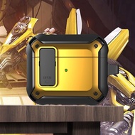 Bumblebee Mecha Secure Lock Clip Earphone Case For AirPods 4 Pro Pro2 3 2 1 Durable Anti Drop PC Ear