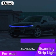 DRL LED Strip Car Hood Light For Audi Q2 Q3 Q5 Q7 A1 A3 A4 A5 A6 A7 A8 12V Scanning Effect Daytime R