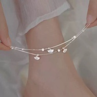 [Hot Sale] 925 Sterling Silver Anklet Women's Light Luxury Niche High-End Girlfriend Birthday Gift f