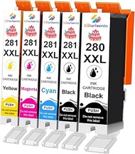 Refillable 280XL 281XL Ink Cartridges for PIXMA TS702 TS702a TS6120 TS6220 TS6320 TS8120 TS8220 TS83