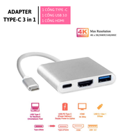 BỘ chuyển đổi usb Type-C sang HDMI 4k 3 trong 1  usb 3.0 và sạc pd 100w dùng trong trình chiếu cho l