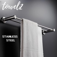 EURO 733MM STAINLESS STEEL DOUBLE LAYER TOWEL BAR CHROME FINISHING SHELF BATHROOM TOWEL RAIL HOLDER