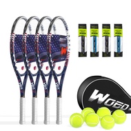 Tennis Rackets for Adults 27 Inch Tennis Racquets Set Included Tennis Racket Tennis Balls Overgrips 