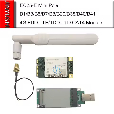 Quectel EC25-E EC25EFA Mini Pcie+MINI PCIE to USB adapter with SIM card slot 4G Module +U.FL SMA pig
