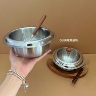 Bemular Home BJ3 Stainless Steel 304 Korean Style Bibimbap Special Pot Household Instant Noodle Stew