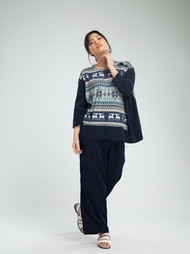 QueenCows เสื้อให้นม Rinle Cotton Top (Navy)