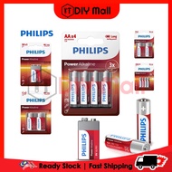 DIYMALL Philips Alkaline Battery AA / AAA / C / D / 9V Battery Zinc-Chloride Technology Alkaline Bat