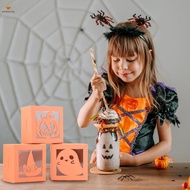 Halloween Party Treat Boxes Pumpkin Skull Pattern Designs Cookies Boxes for Halloween Party Supplies