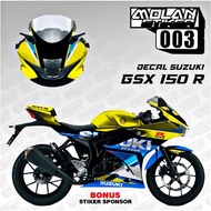 Decal Sticker Striping Variation FULLBODY SUZUKI GSX R 150 / GSX 150 R (SUZUKI ECSTAR MOTO GP) | Dec