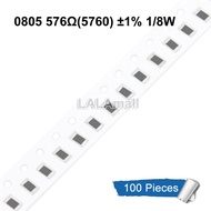 100pcs 0805 SMD Resistor 1% 0R 27R 178R 205R 287R 412R 576R 1.24K 1.74K ohm 1/8W Chip Resistor 2.0x1