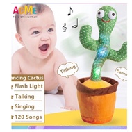 Dancing Cactus Toy Recording Talking Rechargable Plush Toys with Lights120 Music Songs