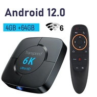 Tranpseed Android 12.0 TV Box Voice Assistant 6K 3D Wifi6 2.4G&amp;5.8G 4GB RAM 32G 64G Media player Very Fast Box Top Box TV Receivers