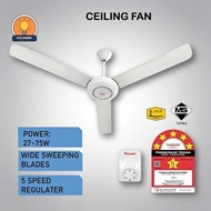 [2PCS/BOX] SELAMAT 60" CEILING FAN MQ-C60 [SIRIM] 5 Speed Kipas Siling Murah & Kuat White Kipas Syil