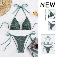 Green bikini set sexy 3 point style swimsuit women slim thin swimwear women hot sale swimming suit l