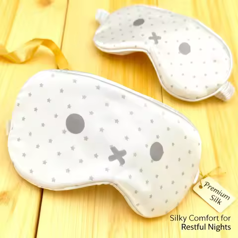 Miffy Emoji Eye Mask Cartoon Blackout Cute Ins Breathable Ice Silk Comfortable Napping Eye Cover Dou