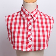 Beautiful LF Season Unisex Plaid Shirt Fake Collar Decoration Fake Collar Collar 70626