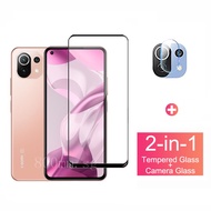 Xiaomi 11 Lite 5G NE Tempered Glass Screen Protector For Xiaomi 11T Pro Mi 11 Lite 4G 5G Mi 11 Ultra Mi 11i Poco X3 Pro NFC F3 M3 Full Coverage Glass Film Screen Protector + Camera Lens Glass Protector