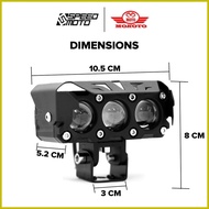 ✲ ♟ ♙ MOKOTO QUADSHOT / TRI-STAR LED MINI DRIVING LIGHT FOR MOTORCYCLE&CARS MOTO-4695/MOTO-4755 SPE