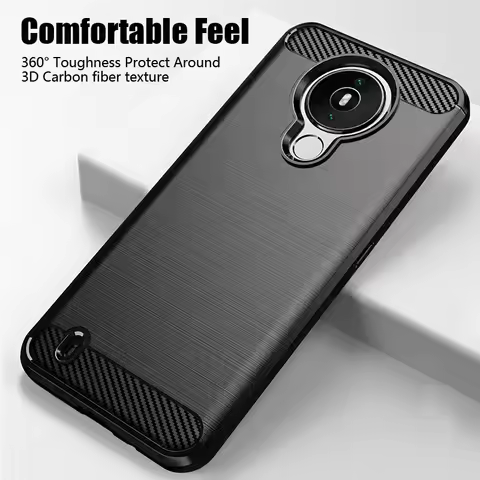 For Nokia 5.4 Case Nokia 5.3 1.4 2.3 4.2 6.2 7.2 8 9 Cover Soft TPU Rubber Shockproof Bumper Carbon 
