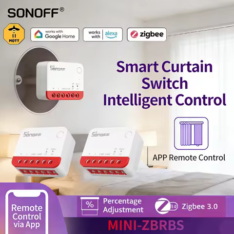 SONOFF MINI-ZBRBS MINI ZBRBS Zigbee Roller Shutter Switch Mini Size Smart Scene Signal Booster Trans