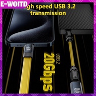 E-WOITD USB C Extension Cable Male To Female Type C USB3.2 20Gbps 8K@60HZ Video Cord 100W For Pro E-