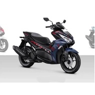 STRIPING STICKER LIS DECAL STANDAR ORI YAMAHA AEROX NEW 2024 biru doff hitam