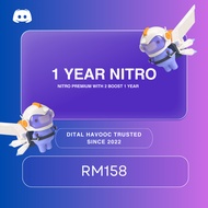 (SAFEST) Discord Nitro 1 YEAR + 2 Boost (Login QR/Email) | Digital Havooc since 2022