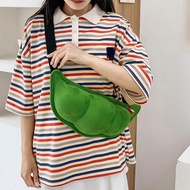 Creative Edamame Shape Ladies Messenger Bag Plush Pea Shoulder Bag Fun And Funny Chest Bag Bolsa De