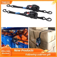 treee Fabater Retractable Ratchet Straps  (2-Pack) 1.5in x 8.2ft Self Tie Down 1760lb Break Strength