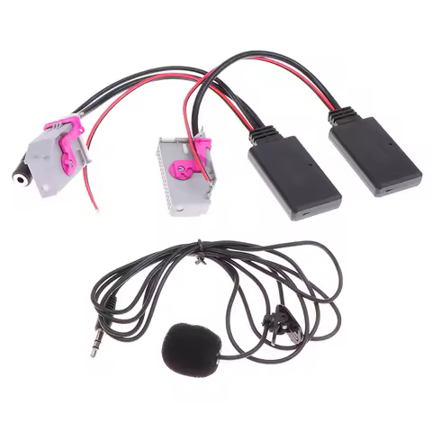 A3 A4 A8 TT R8 RNS-E 32Pin Bluetooth 5.0 AUX Adapter Music MP3 Aux-IN Car Audio Cable Microphone Han