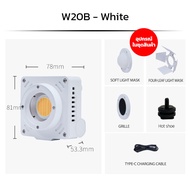 ZSYB W20B ไฟถ่ายภาพพกพา 20W แบตในตัว อุปกรณ์เสริมแม่เหล็ก แสงแสงขาวเหลือง รองรับ Type-C PD ใช้ถ่ายภา