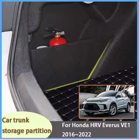 For Honda HRV Everus VE1 2016~2022 Car Upgrade Organizer Trunk Side Partition Trunk Interior Storage