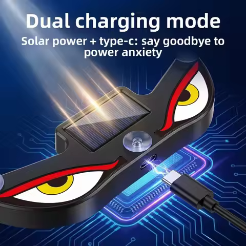 Devil's Eye Car Dynamic Eye LED Light Blinking Moving Eye Car Light Atmosphere Light Ornament Wiring
