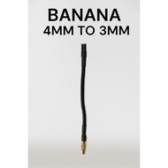 Banana Extension Connector Cable banana Plug 4mm male to 3.5mm female silicone AWG14 ESC Extension R