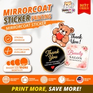 🔴5CM-9CM🔴Custom Sticker Label Produk Printing 500/1000PCS | Mirrorkote Material | Sticker Murah