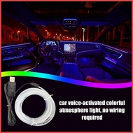 Ambient Lighting Car 7-color Voice-activated Light Strip Automotive Supplies for Offices Dashboard S